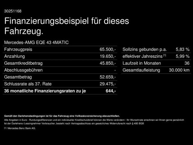 Mercedes-Benz EQE 43 4MATIC AMG Line Sedan