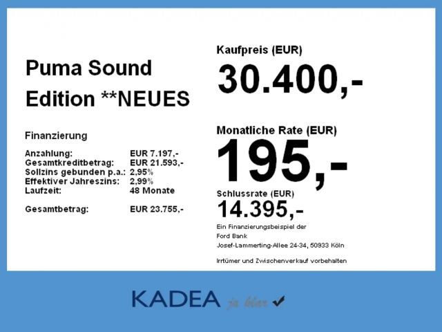 Ford Puma Sound Edition **NEUES MODELL** iACC*360°*B&O