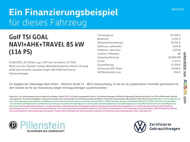 Volkswagen Golf Golf TSI GOAL NAVI+AHK+TRAVEL