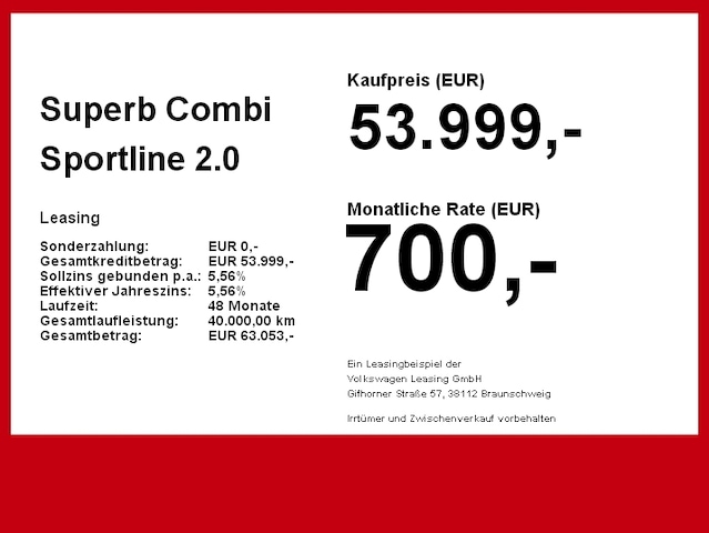 Skoda Superb 2.0 TSI Combi