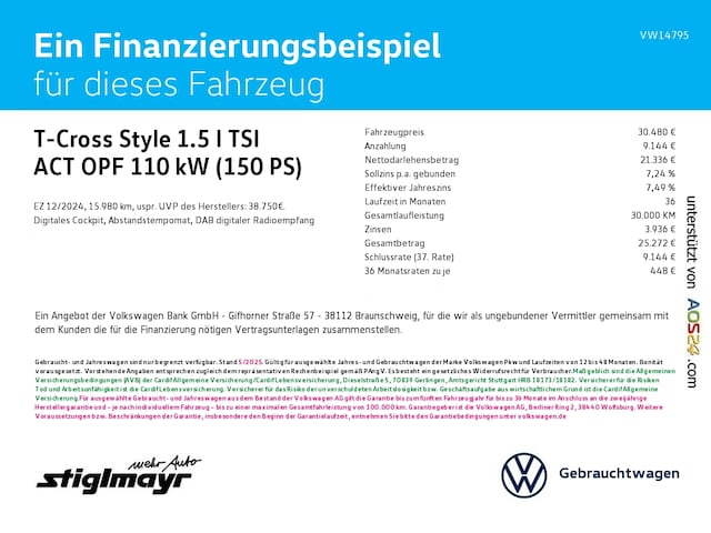 Volkswagen T-Cross 1.5 TSI ACT Style