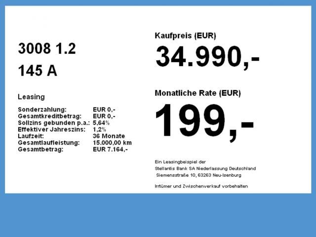 Peugeot 3008 1.2 145 A llure ACC+LED+Navi+SHZ+Winterp.