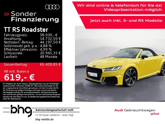Audi TT RS Quattro Roadster S-Tronic
