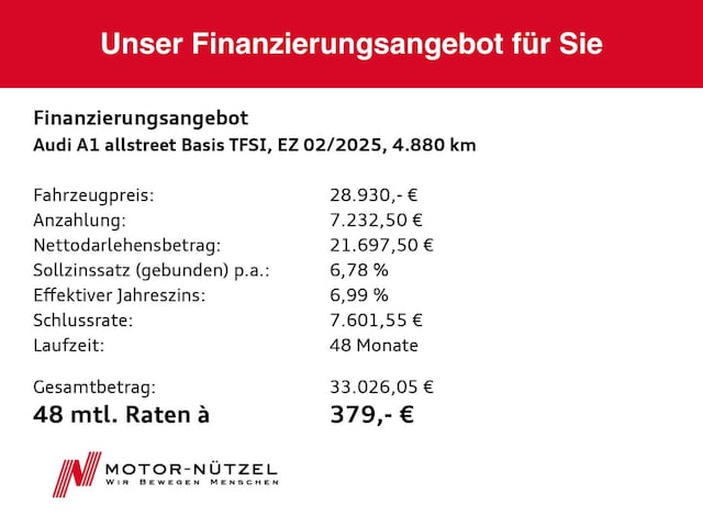 Audi A1 30 TFSI Allstreet S-Tronic