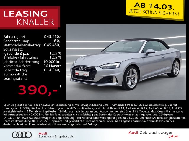 Audi A5 35 TDI Cabriolet S-Tronic