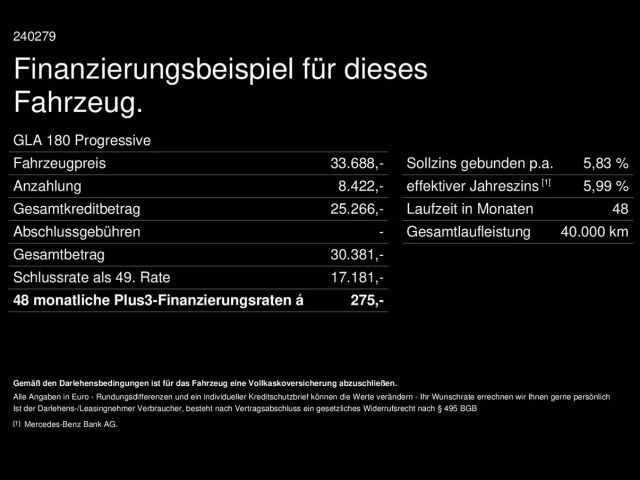 Mercedes-Benz GLA 180 Progressive