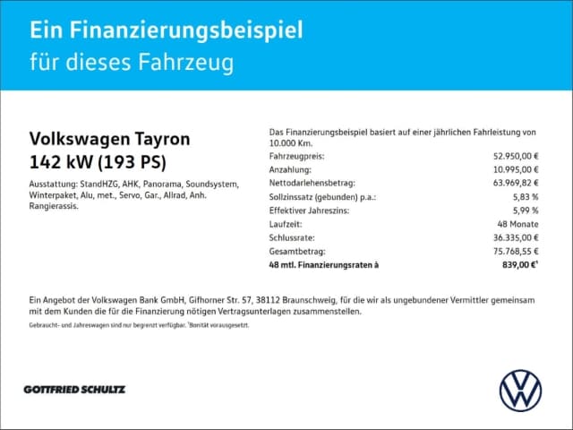 Volkswagen Tayron 2.0 TDI DSG R-Line