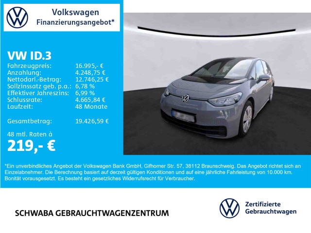 Volkswagen ID.3 55 kWh Performance Pure