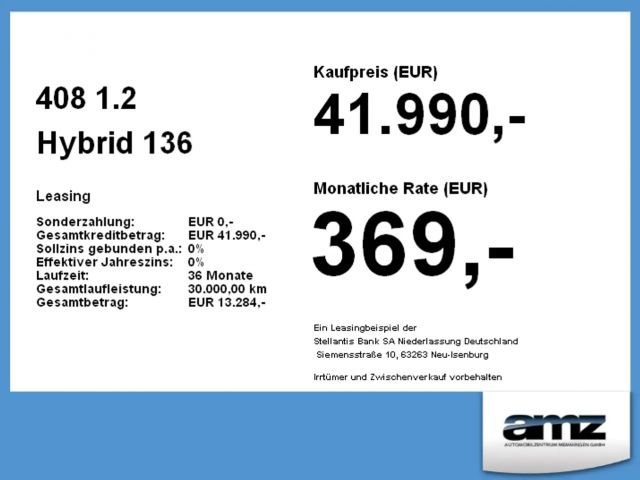 Peugeot 408 GT-Line Hybrid
