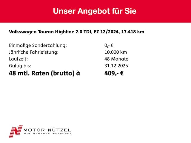 Volkswagen Touran 2.0 TDI DSG Highline