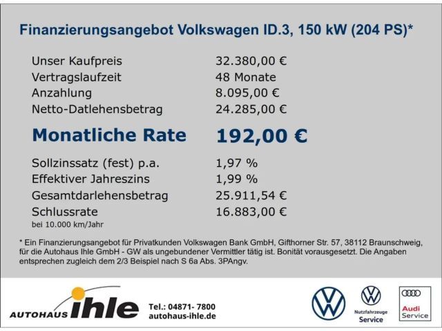 Volkswagen ID.3 58 KWh Performance Pro