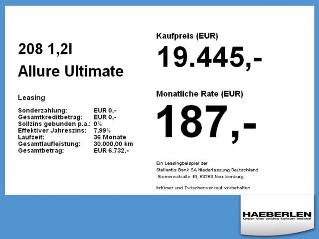 Peugeot 208 Allure Pack