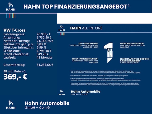 Volkswagen T-Cross 1.0 TSI DSG Life