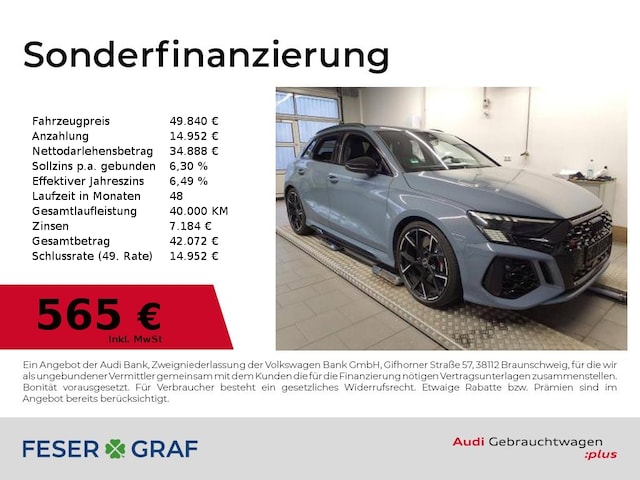 Audi RS3 Quattro S-Tronic Sportback