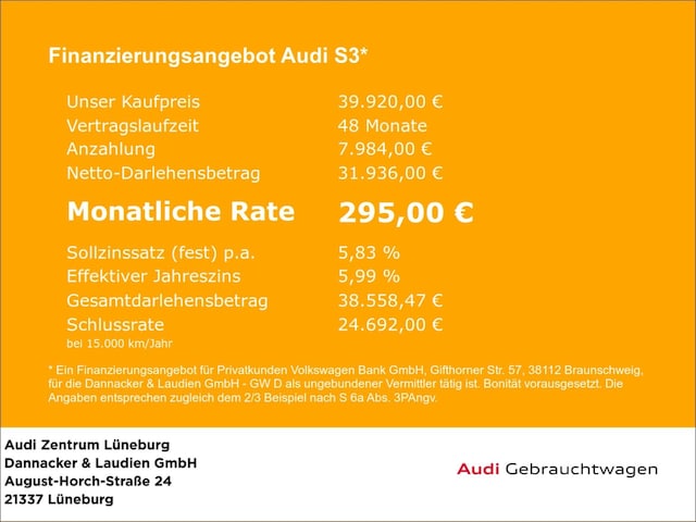 Audi S3 Quattro S-Tronic Sportback