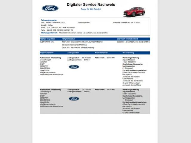 Ford Kuga Plug in Hybrid Titanium X