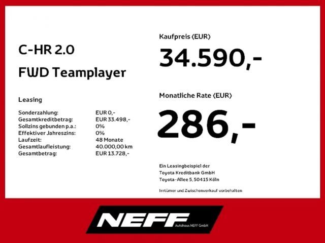 Toyota C-HR Voorwielaandrijving