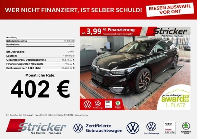 Volkswagen ID.7 210/77 402,-ohne Anzahlung ACC H&K Travel Kamera