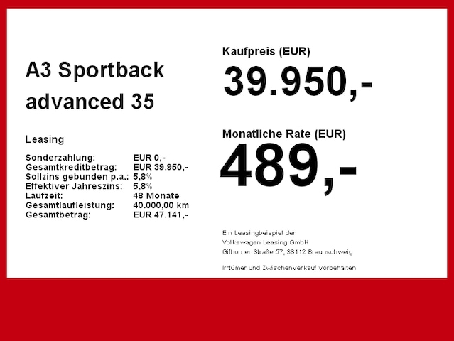 Audi A3 35 TFSI S-Tronic Sportback