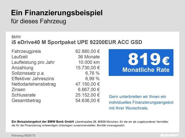 BMW i5 M-Sport Sedan eDrive40