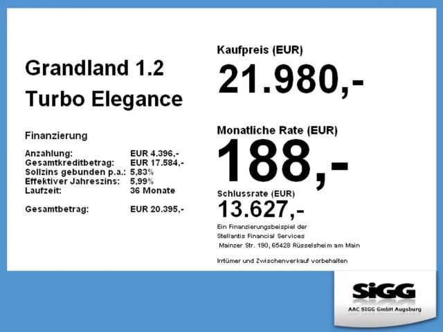 Opel Grandland X 1.2 Turbo Elegance Turbo