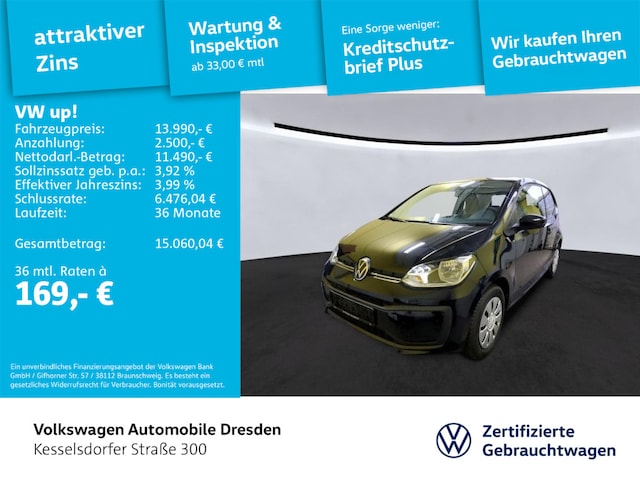 Volkswagen up! up! 1,0 l Klima Radio Bluetooth
