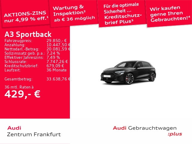 Audi A3 35 TFSI S-Line S-Tronic Sportback