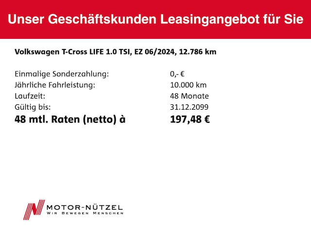 Volkswagen T-Cross 1.0 TSI Life