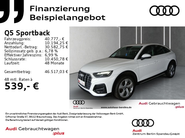 Audi Q5 40 TFSI Quattro S-Tronic Sportback