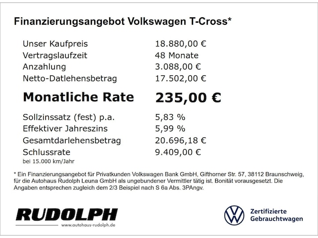 Volkswagen T-Cross 1.0 TSI