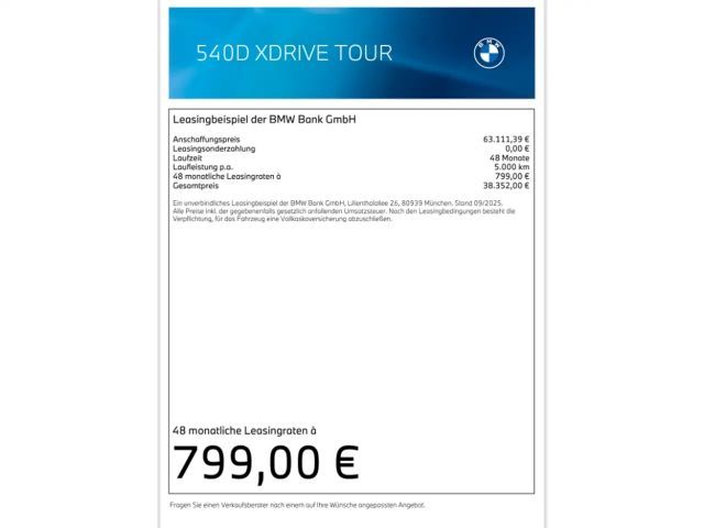 BMW 540 540d M-Sport Touring xDrive