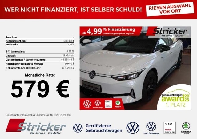 Volkswagen ID.7 250/86 579,-ohne Anzahlung Pano AHK