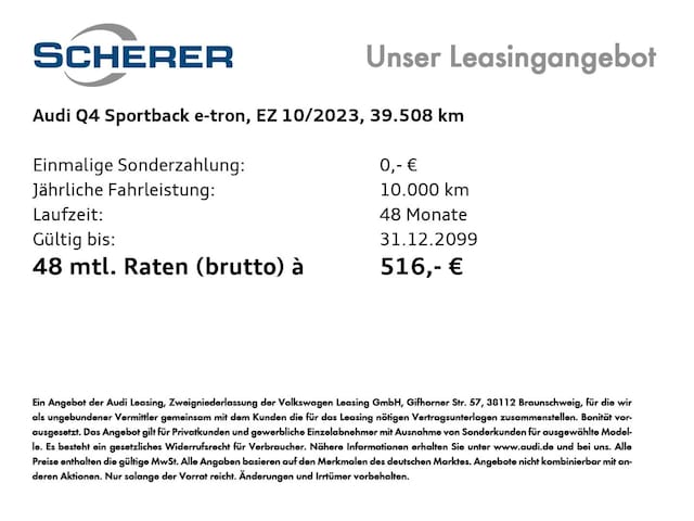 Audi Q4 e-tron 50 Quattro Sportback