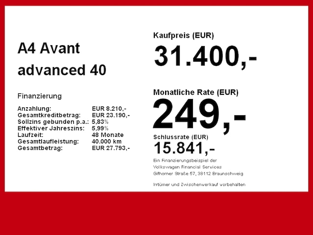 Audi A4 40 TFSI Avant S-Tronic