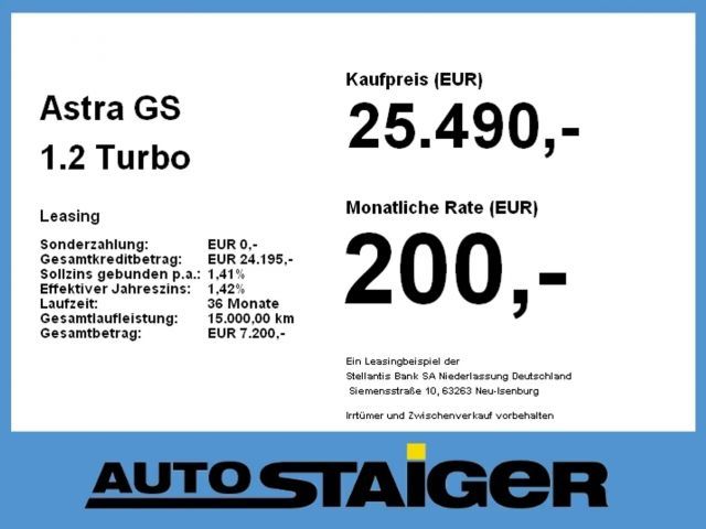Opel Astra 1.2 Turbo GS-Line Grand Sport Turbo