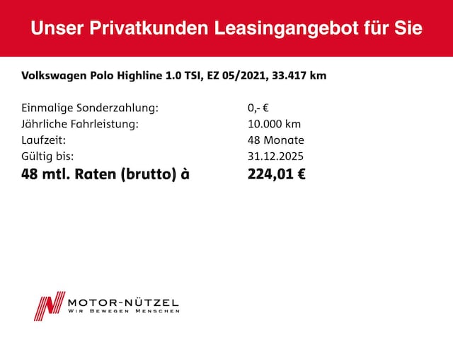 Volkswagen Polo 1.0 TSI Highline