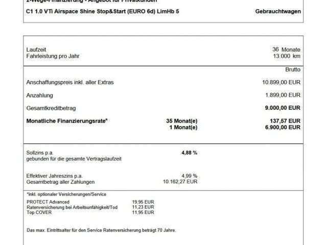 Citroën C1 Airscape Shine VTi 72