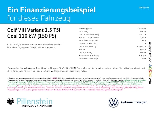 Volkswagen Golf 1.5 TSI Golf VIII Variant