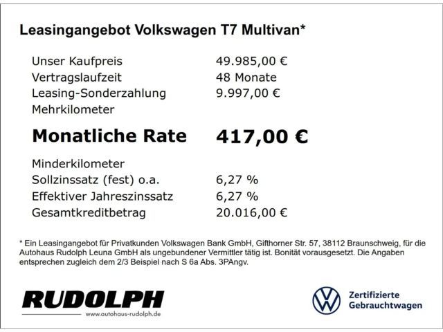 Volkswagen Multivan 2.0 TDI DSG T7