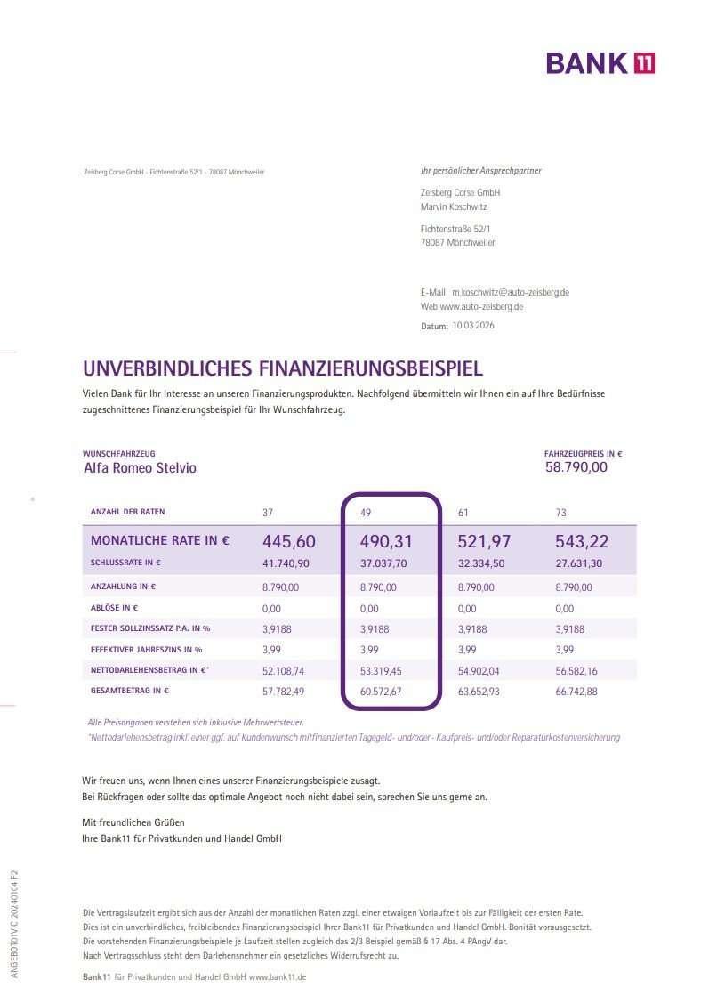 Alfa Romeo Stelvio AT8 Q4 Quadrifoglio Verde