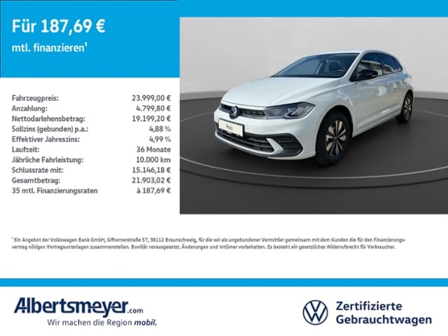 Volkswagen Polo 1.0 GOAL +KLIMA+NAVI+SITZHEIZUNG+LED