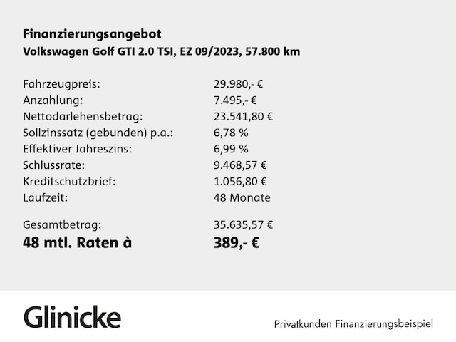 Volkswagen Golf 2.0 TSI DSG GTI Golf VIII