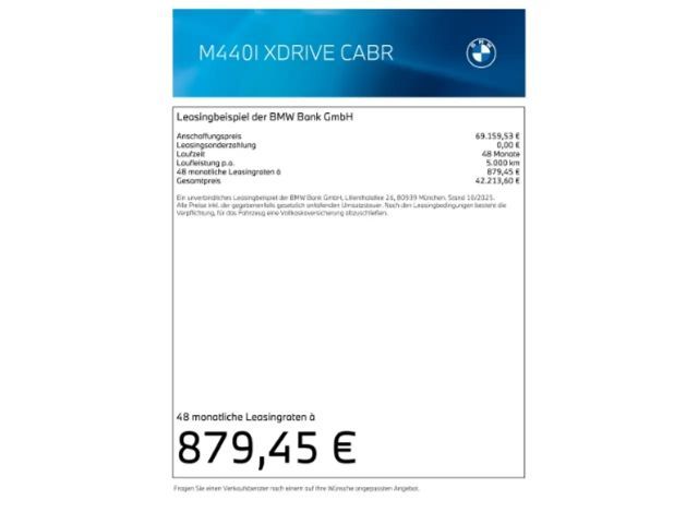 BMW 440 Cabrio M-Sport xDrive