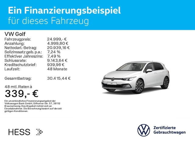 Volkswagen Golf 1.5 eTSI DSG Golf VIII