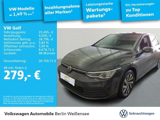Volkswagen Golf DSG Golf VIII Life