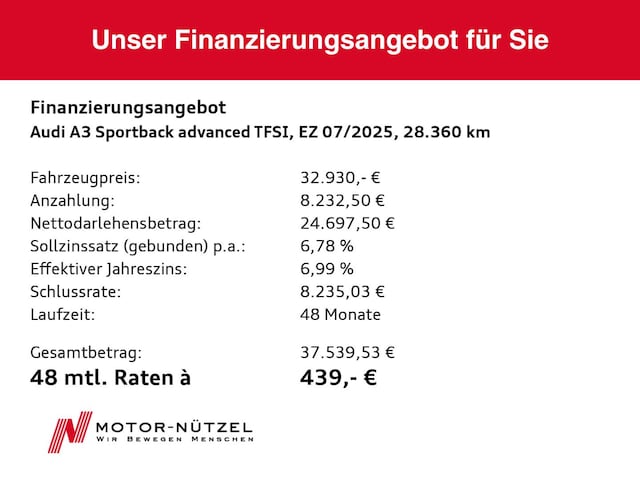 Audi A3 35 TFSI S-Tronic Sportback