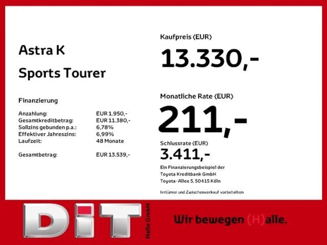 Opel Astra 1.2 Turbo Sports Tourer Turbo