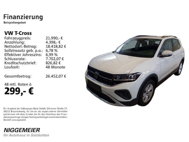 Volkswagen T-Cross 1.0 TSI Life