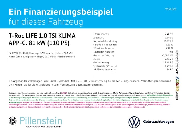 Volkswagen T-Roc 1.0 TSI Life