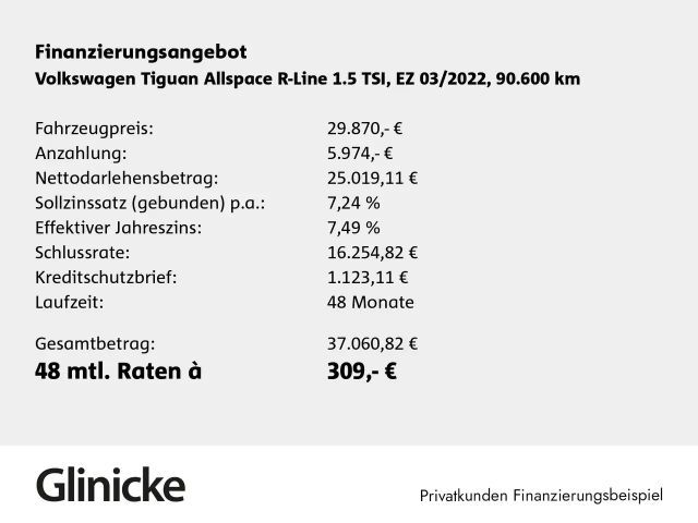 Volkswagen Tiguan 1.5 TSI Allspace DSG R-Line